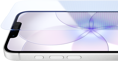 iPhone 17e, Ceramic Shield 2 ile &ouml;nden dış g&ouml;r&uuml;n&uuml;m, yandan dış g&ouml;r&uuml;n&uuml;m, beyaz renk, d&uuml;ğmeler: Eylem, ses