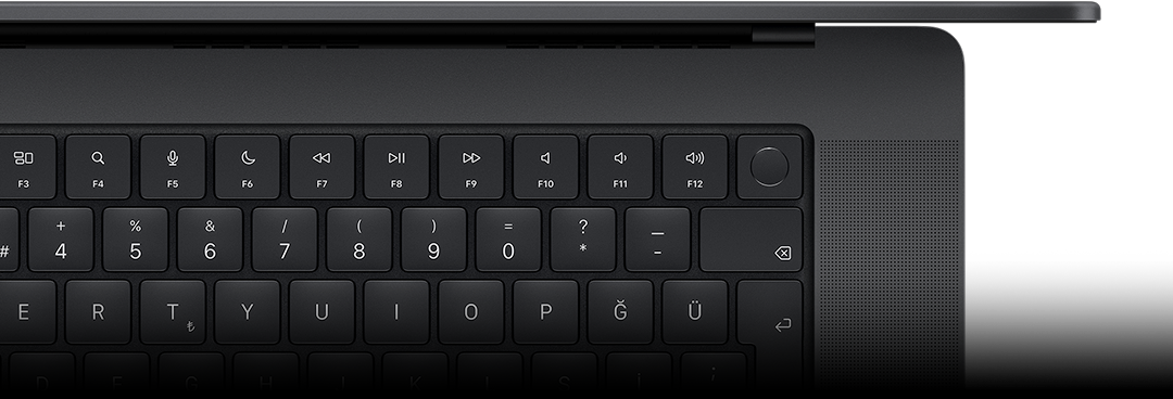 Touch ID’ye sahip Magic Keyboard’un üstten görünümü