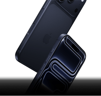 Abis rengi iki adet iPhone 17 Pro’dan birinin önden, diğerinin arkadan görünümü, ikisinin de düştüğü gösteriliyor ve hem ön hem de arka yüzeyin dayanıklılığı vurgulanıyor