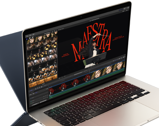 M4 &ccedil;ipin becerilerini g&ouml;stermek i&ccedil;in video d&uuml;zenleme yapılan bir MacBook Air