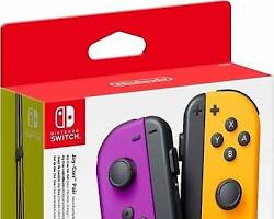 Nintendo Switch JoyCon Mor Turuncu Oyun Kolları resmi