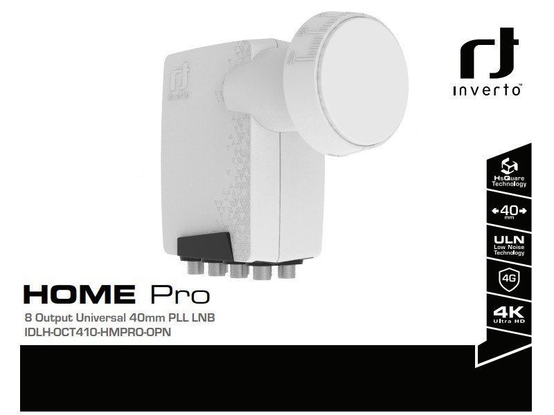 Inverto Home Pro 0.3dB Octo Sekizli LNB Full HD 4K Uyumlu